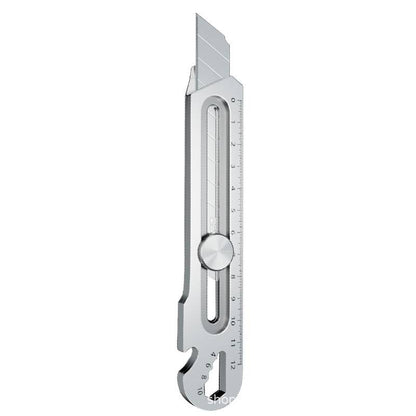 Multi-purpose knife with retractable snap-off blade