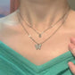 Niche neck accessories elegant fashion trend shiny pendant necklace