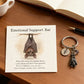 ⏳Time-limited Special⏰Keychain with a bat providing emotional support and a card with a message